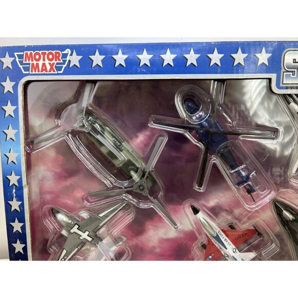 MOTOR MAX SUPER FLITES 12 Die Cast Realistic Fighters Military History New Seale - Picture 2 of 7